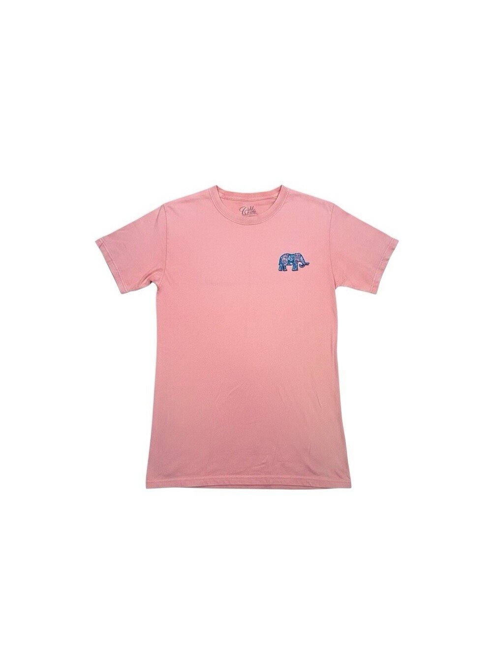 Cold Crush Women’s Small Coral Formal Elephant Graphic Tshirt Live In The Moment